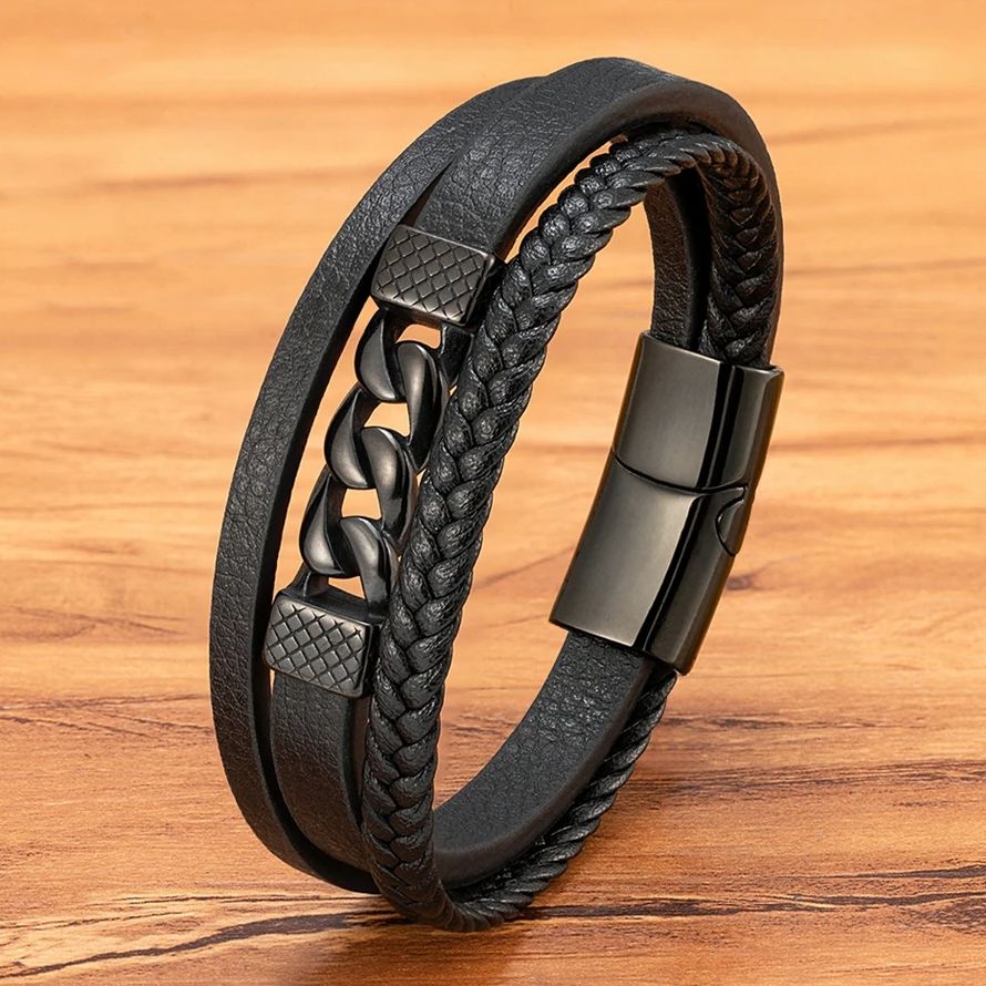 XQNI Bracelet en cuir pour hom - Mens Fashion Combination avis et prix