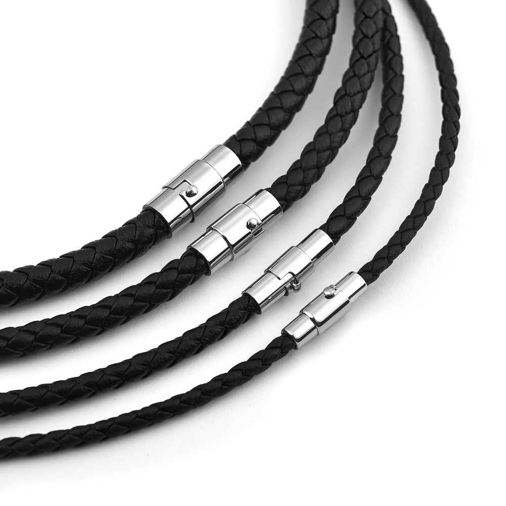 Collier en cuir 45/50/60cm ave - Men'S Fashion Necklaces avis et prix