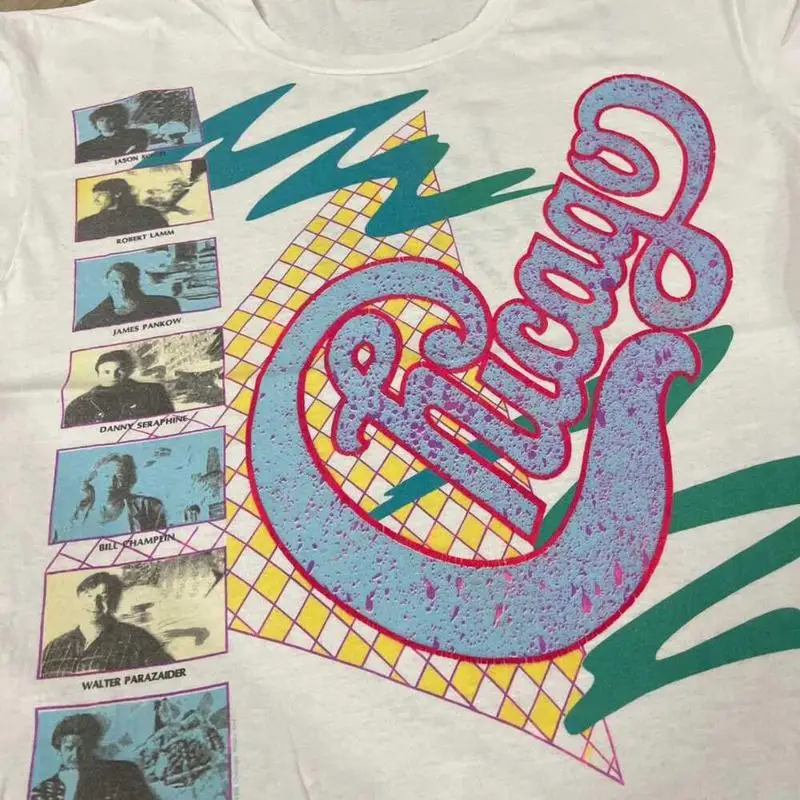 Vtg 80S Chicago Band T-shirt b - Men'S Fashion From The 80S avis et prix