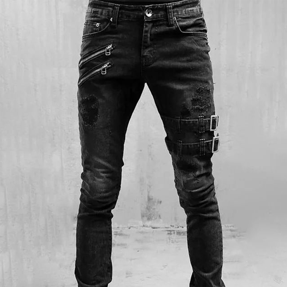 Jean droit élastique pour mota - Skinny Jeans Ripped avis et prix