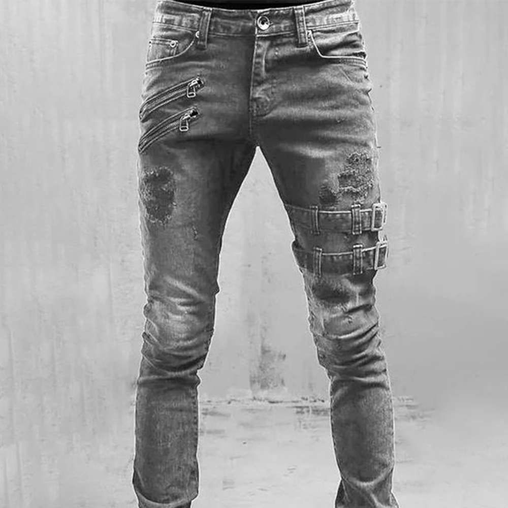 Jean droit élastique pour mota - Skinny Jeans Ripped avis et prix