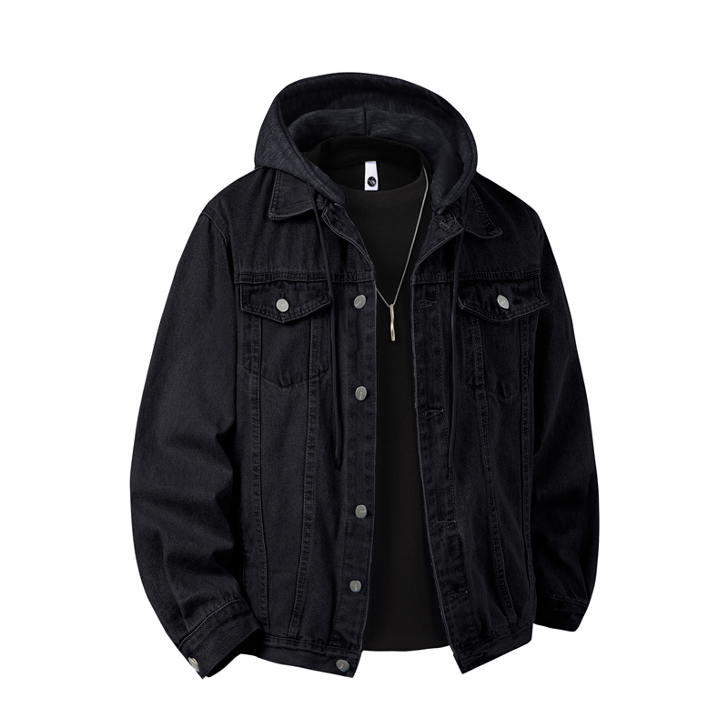 Hommes veste en jean à capuche - Bomber Jacket Men avis et prix
