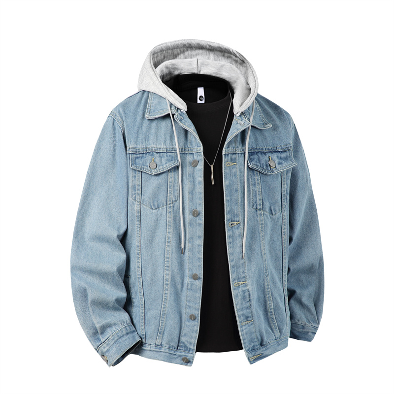 Hommes veste en jean à capuche - Bomber Jacket Men avis et prix