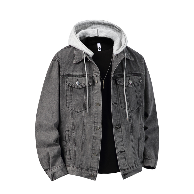 Hommes veste en jean à capuche - Bomber Jacket Men avis et prix